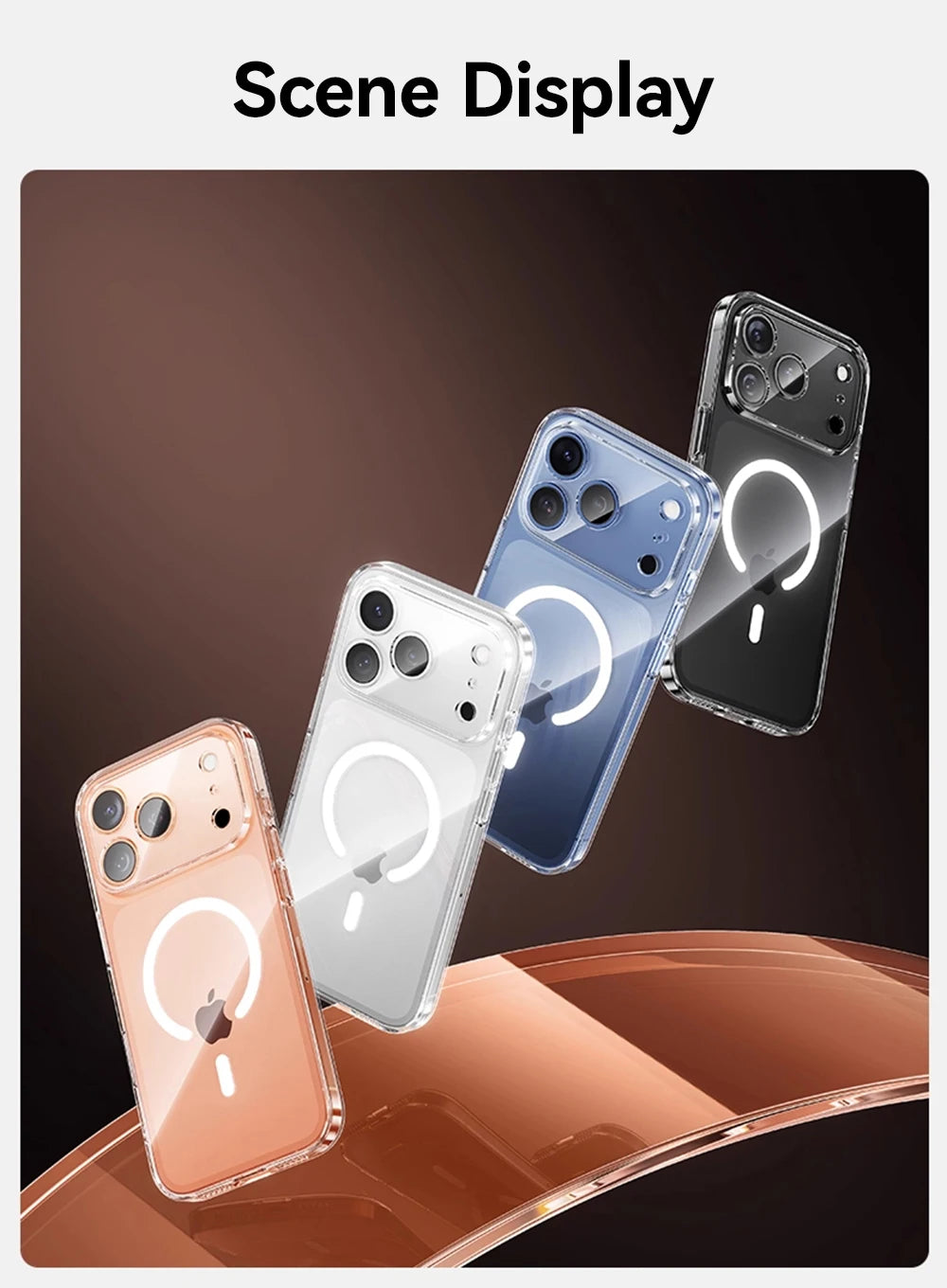 Joyroom Magnetic Case For iPhone 17 Pro Max Case Anti Yellow Transparent Cover For iPhone 17 Pro Max Wireless Charger Thin Cover