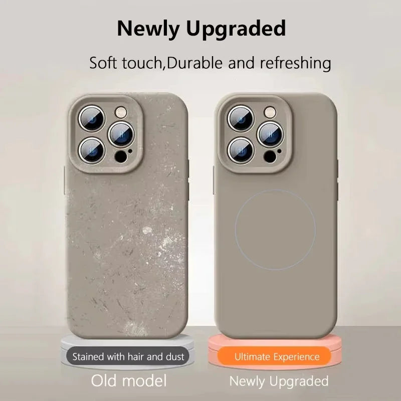 Original Liquid Soft Silicone For Magsafe Wireless Charge Magnetic Case For iPhone 16 Plus 15 14 13 12 Pro Max 11 Cover