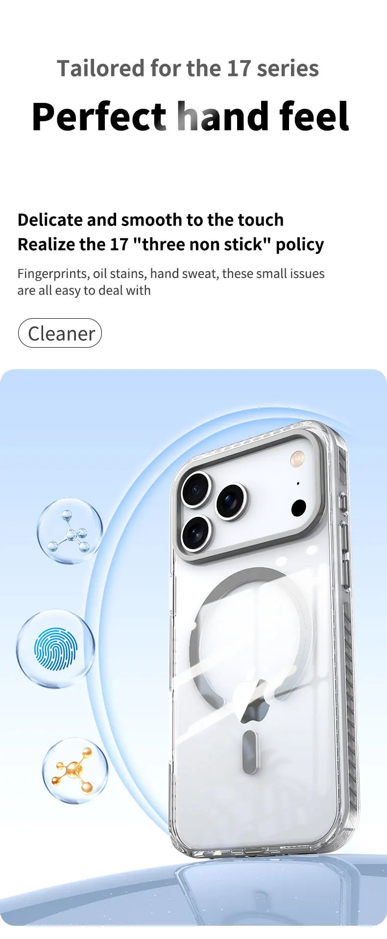 Luxury PE Striped Border Cover For Magsafe Magnetic Wireless Charge Clear Phone Case For iPhone 17 Air 16 15 14 13 12 17 Pro Max