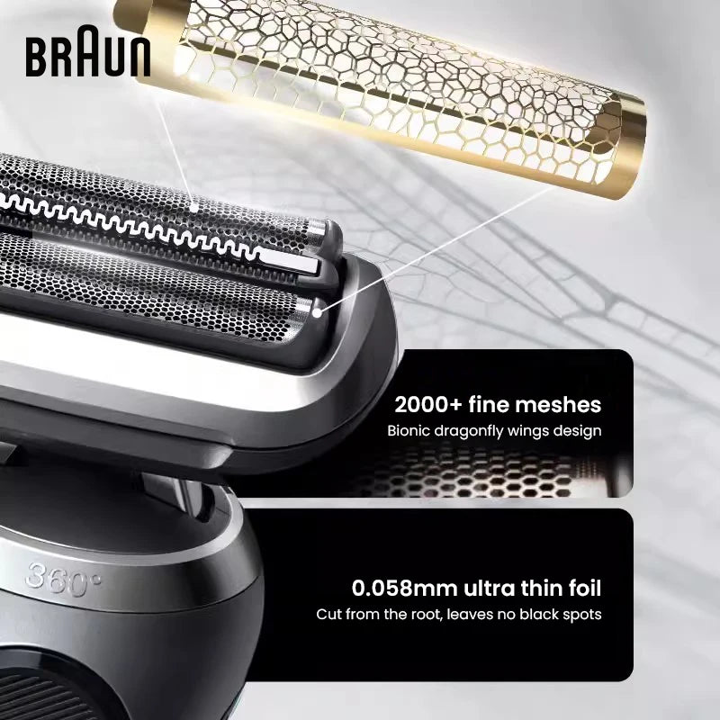 Braun Series 7 Pro Electric Razor 3 Floating Blades Rechargeable Shaver 72-G7000cc 72-G1200s with Travel Case Brush Charger