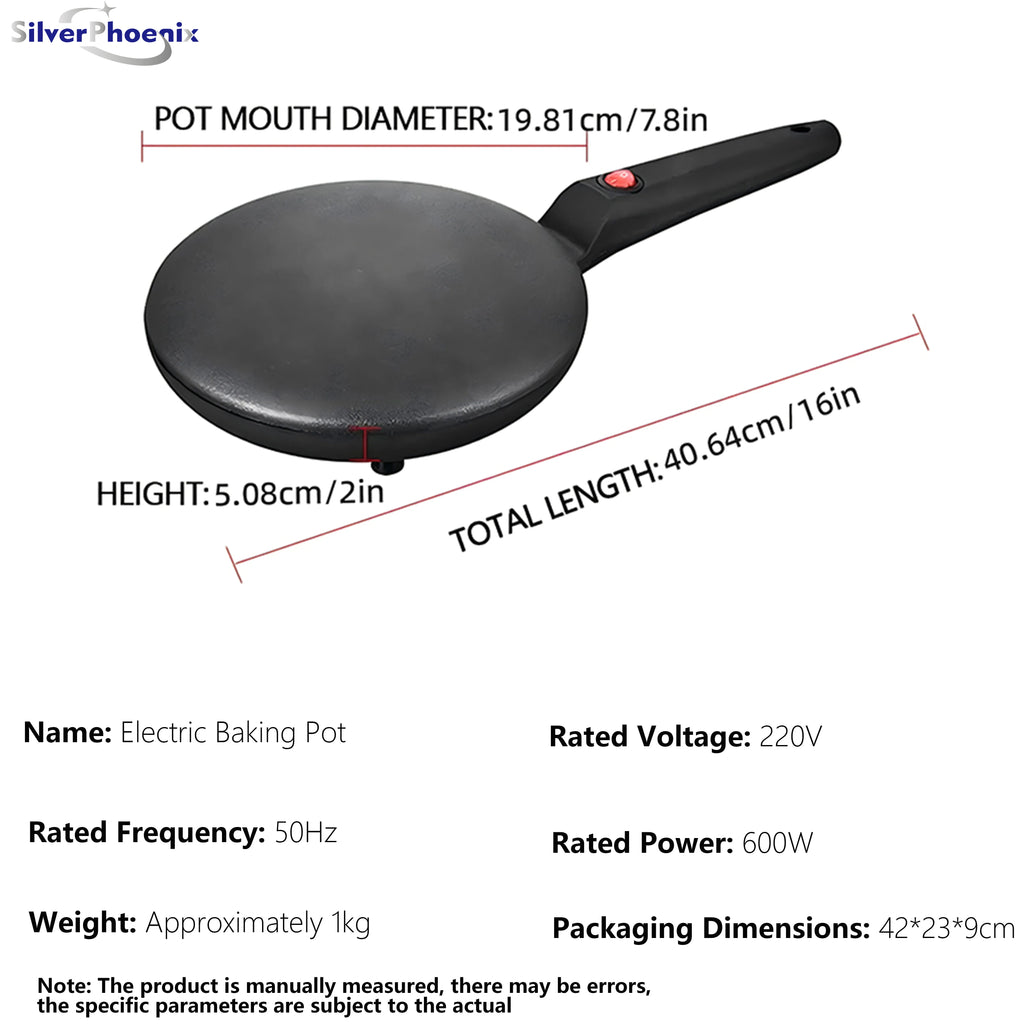 Cake Maker Machine Electric Crepe Maker Breakfast Pizza Baker Pancake Baking Pan Non-Stick Pan Chinese Spring Roll Cooking Pan