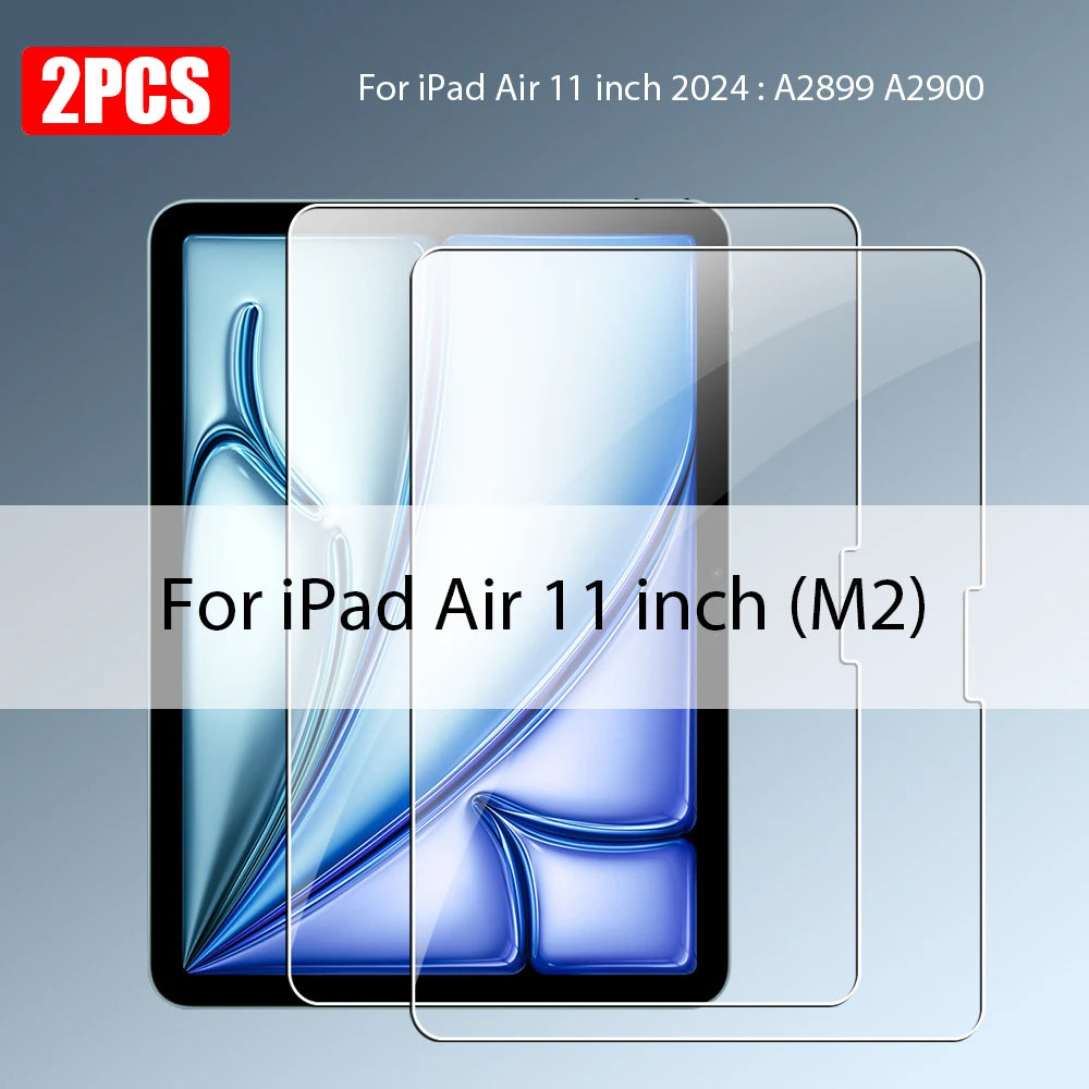 Tempered Glass For Ipad Pro 13 12.9 2024 Air 11 5 4 3 2 1 M4 M2 Screen Protector For 10 9 9th 10th Generacion Mini 7 6 10.2 Film