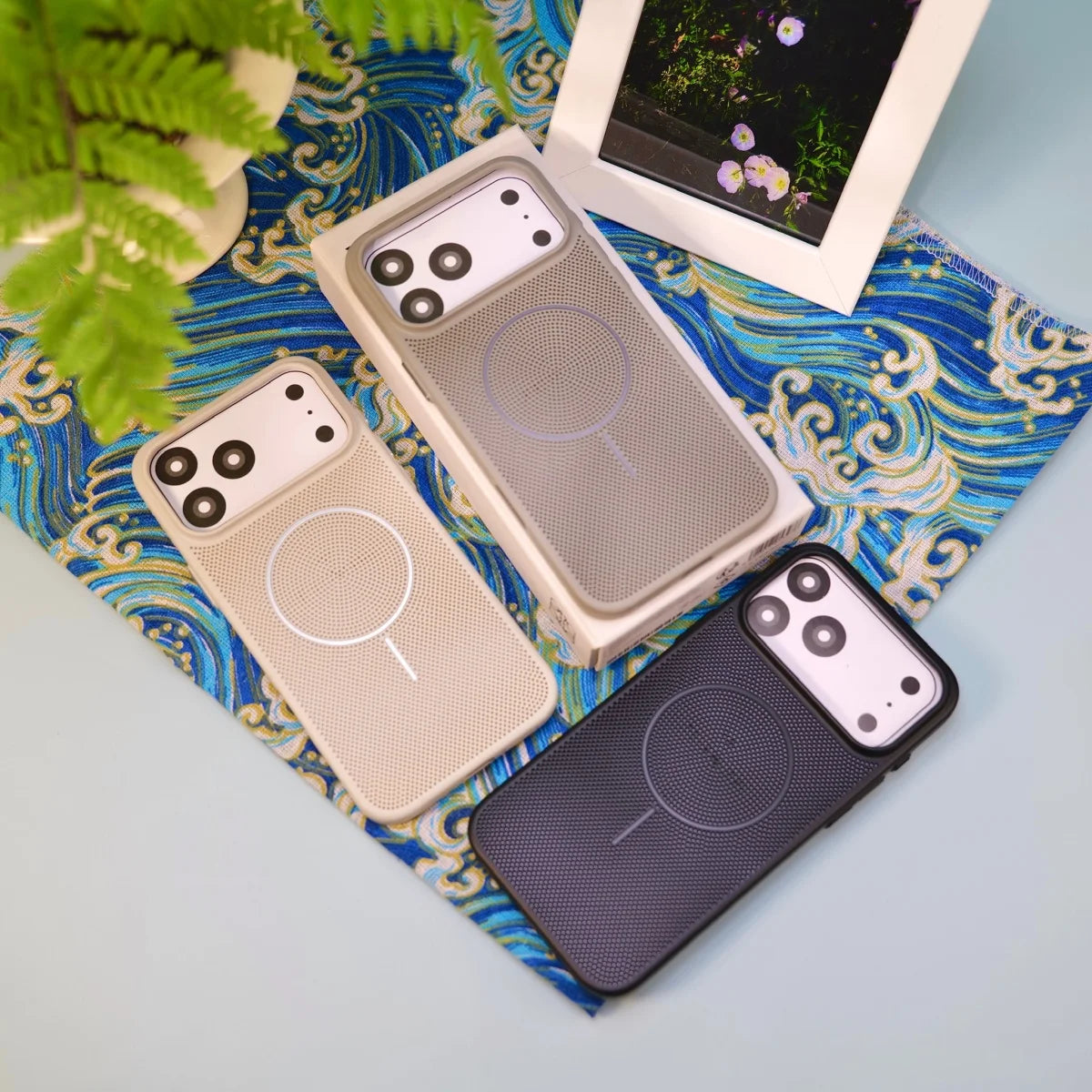 New Heat Dissipation Mesh For Magsafe Magnetic Phone Case For iPhone 17 Air 16 15 14 Plus 13 12 11 Pro Max Wireless Charge Cover