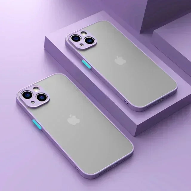 Matte Phone Case For iPhone 15 14 13 12 11 16 Pro Max Mini Luxury Soft Silicone Shockproof Case For iPhone 16 15 Plus XR XS MAX