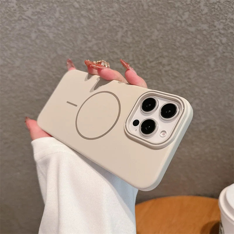 Luxury Original Hard PC Magsafe Case for iPhone 16E SE4 16 15 14 Plus 13 12 Mini 11 Pro Max Shockproof Matte Thin Magnetic Cover