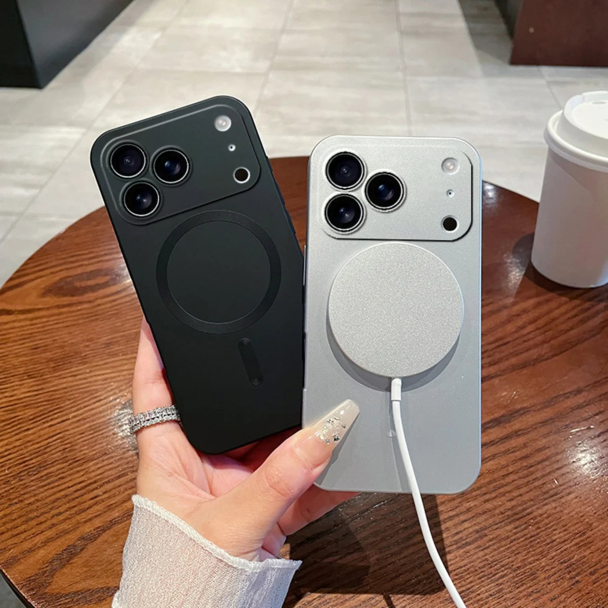 Metallic Paint Magnetic Magsafe Soft Case For iPhone 17 Air 16 E 15 14 Plus 13 12 11 Pro Max Wireless Charge Lens Protect Cover