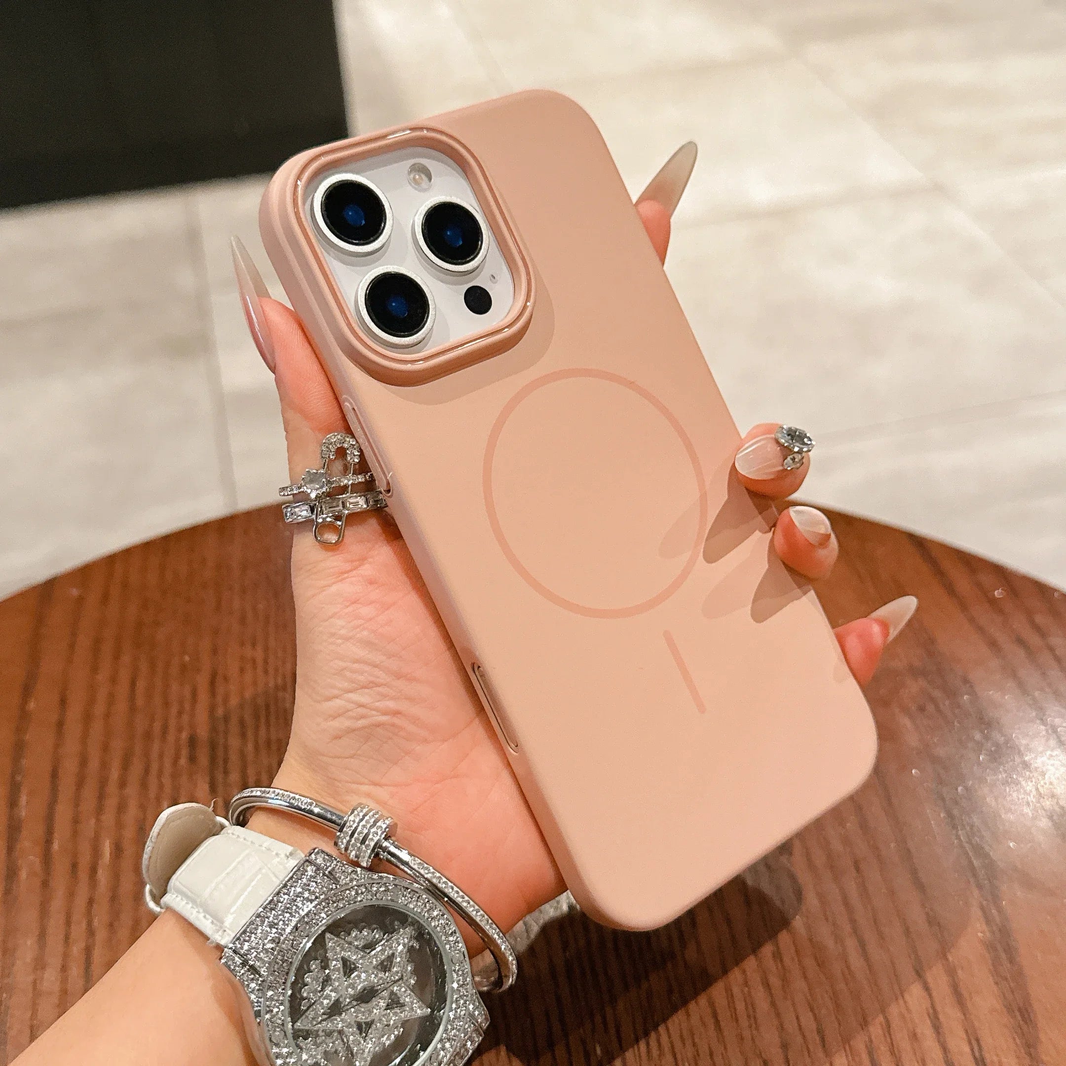 Ultra Thin PC Magnetic Phone Case For iPhone 17 16 15 14 13 12 Mini 11 Pro XR XS Max Plus Protection Magsafe Shockproof Cover