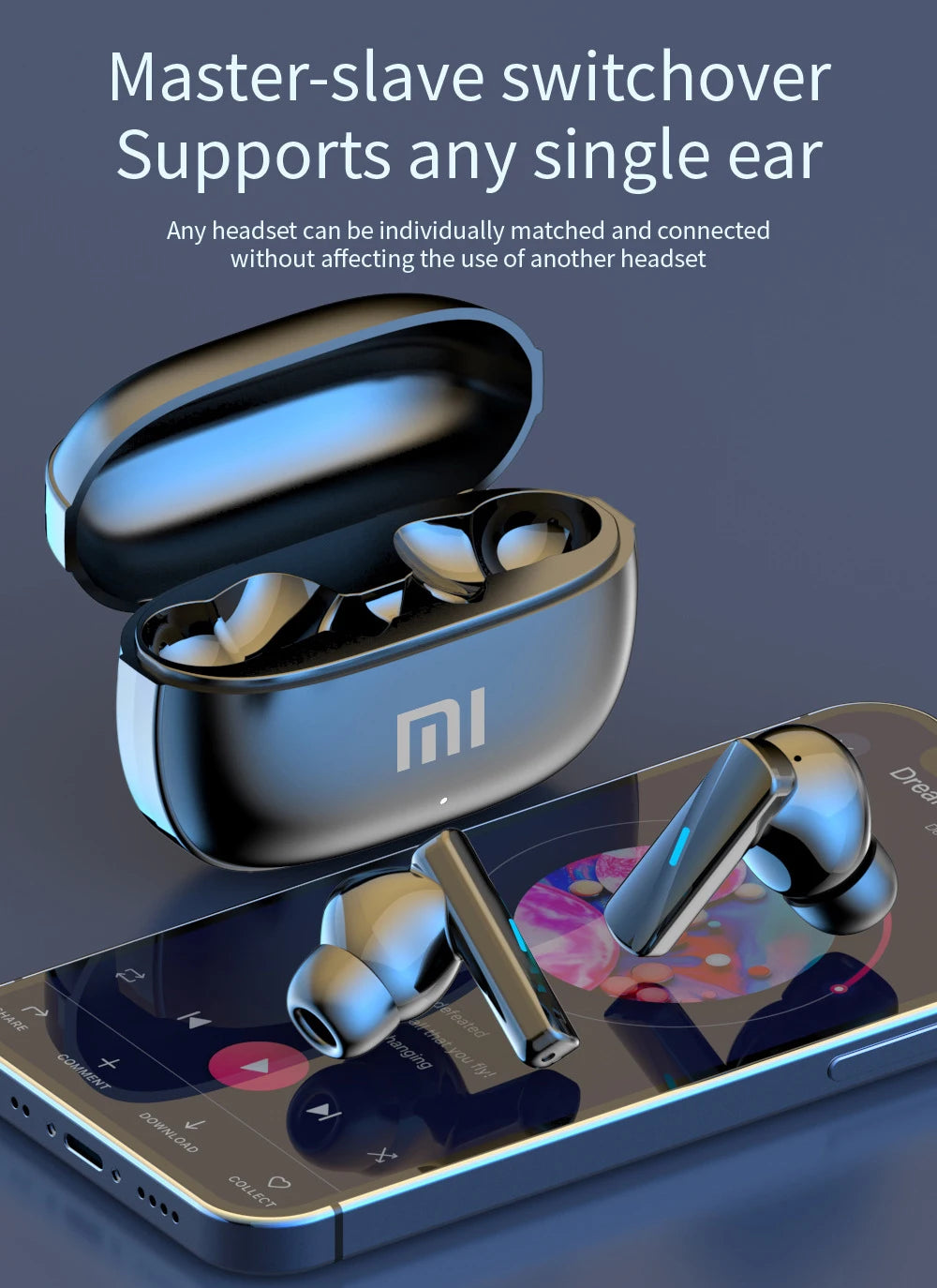 Original XIAOMI Mate50 Wireless Bluetooth Earphones TWS Gaming Noise Reduction Microphone Sports Life Waterproof Touch Earp