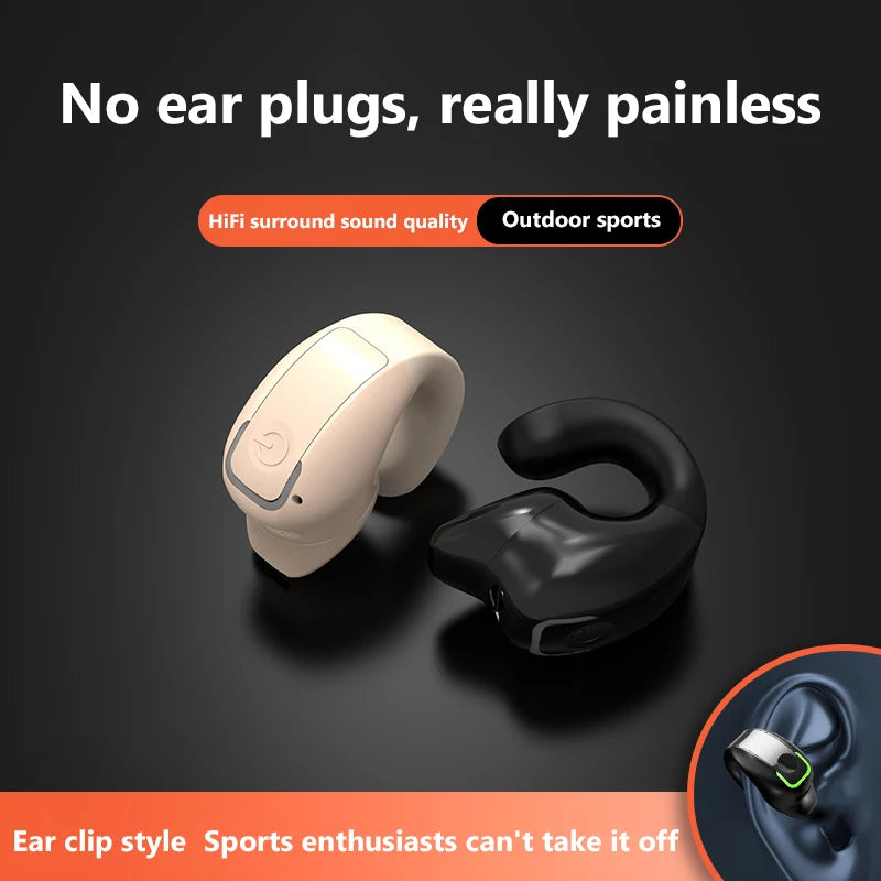 Gd28 Bluetooth Earphones Bluetooth 5.3 Clip On Ear Non In Ear Single Ear Design Business Sports Fitness Running Ear Clip On