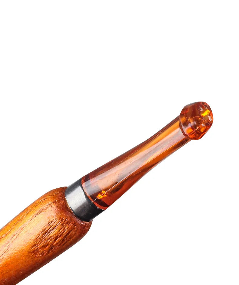 Wood Tobacco Somking Pipe Portable Straight Bent Small Somking Tobacco Pipe Men's Wooden Pipe Smoker Gift