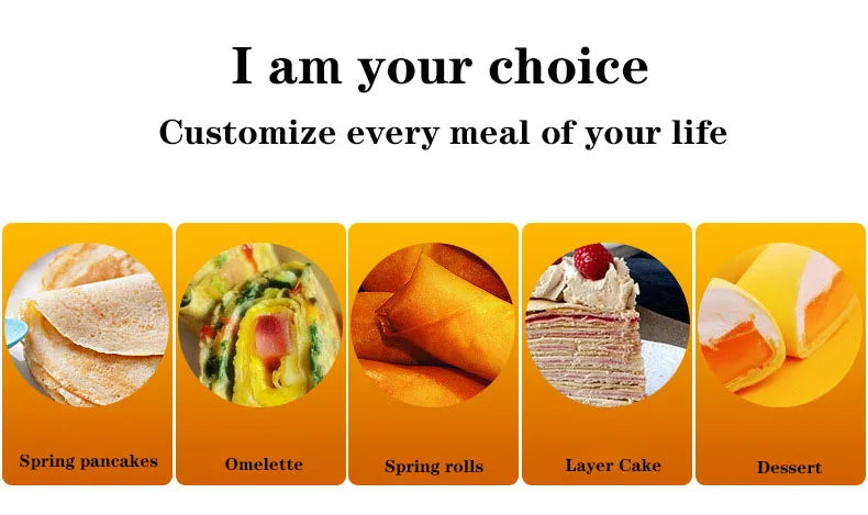 Cake Maker Machine Electric Crepe Maker Breakfast Pizza Baker Pancake Baking Pan Non-Stick Pan Chinese Spring Roll Cooking Pan