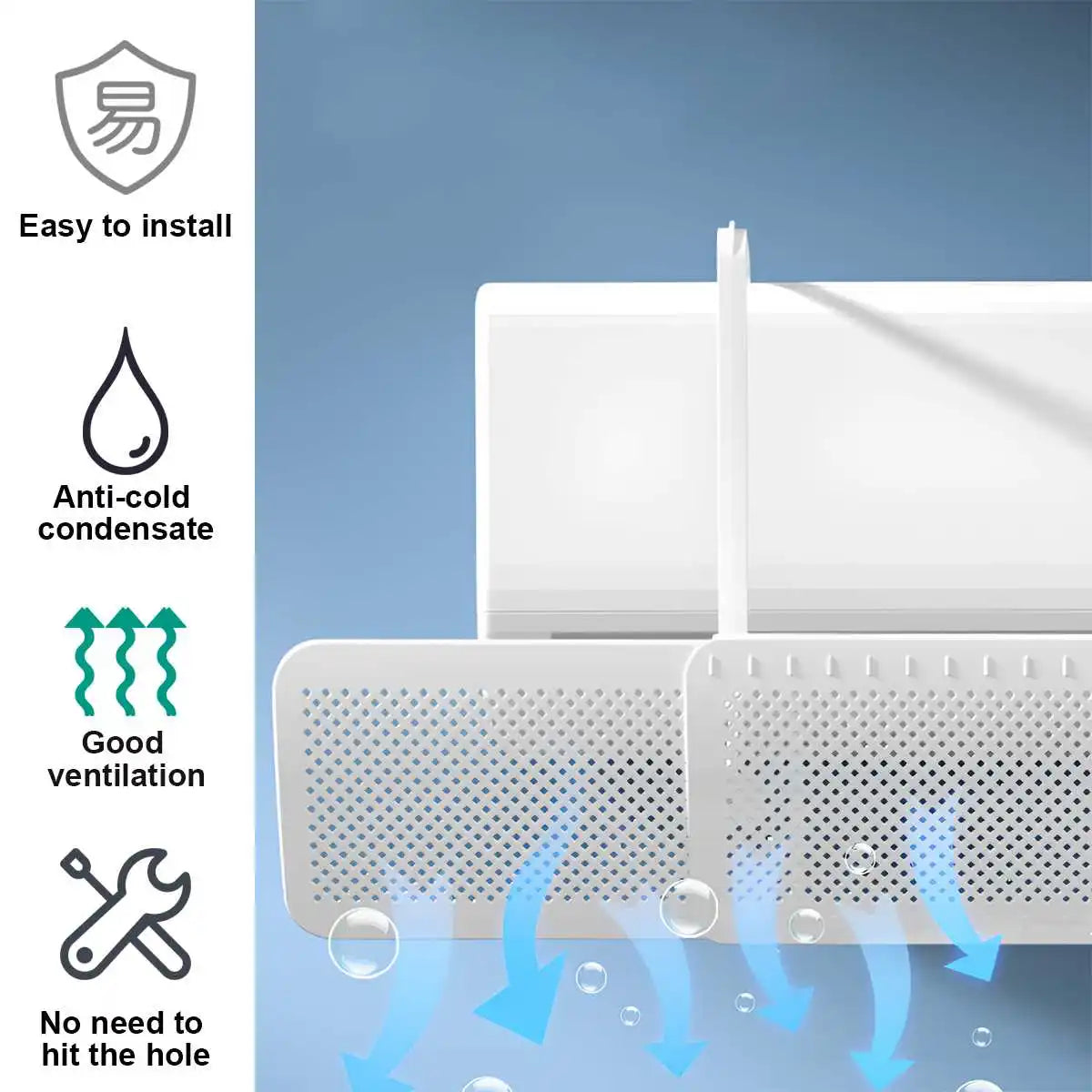 Anti-Direct Blowing Air Conditioning Wind Deflector Wall-Mounted Outlet Baffle Hanging Conditioning Guide Cover