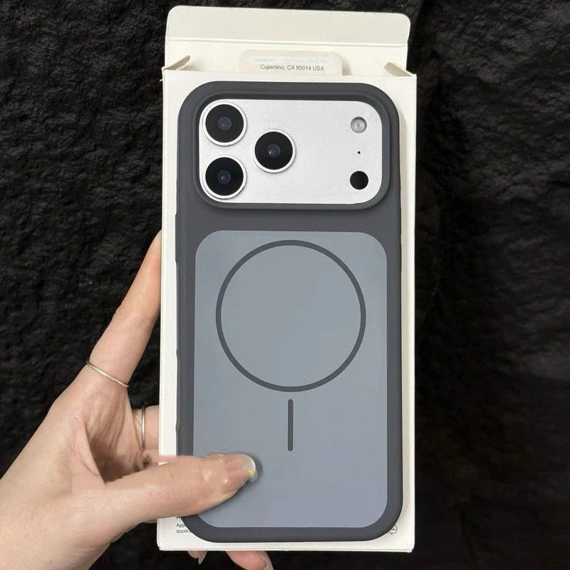 Luxury Matte Hit Color Liquid Silicone Soft Phone Case for iPhone 17 16 15 14 Pro Max For MagSafe Charging Magnetic Skin Cover