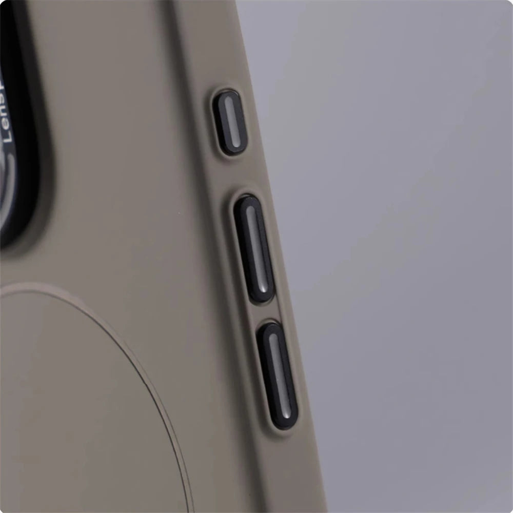 Luxury Simple Solid Color Matte Hard PC Magnetic Case for iPhone 16 Pro Max 15 14 13 12 For MagSafe Wireless Charging Slim Cover