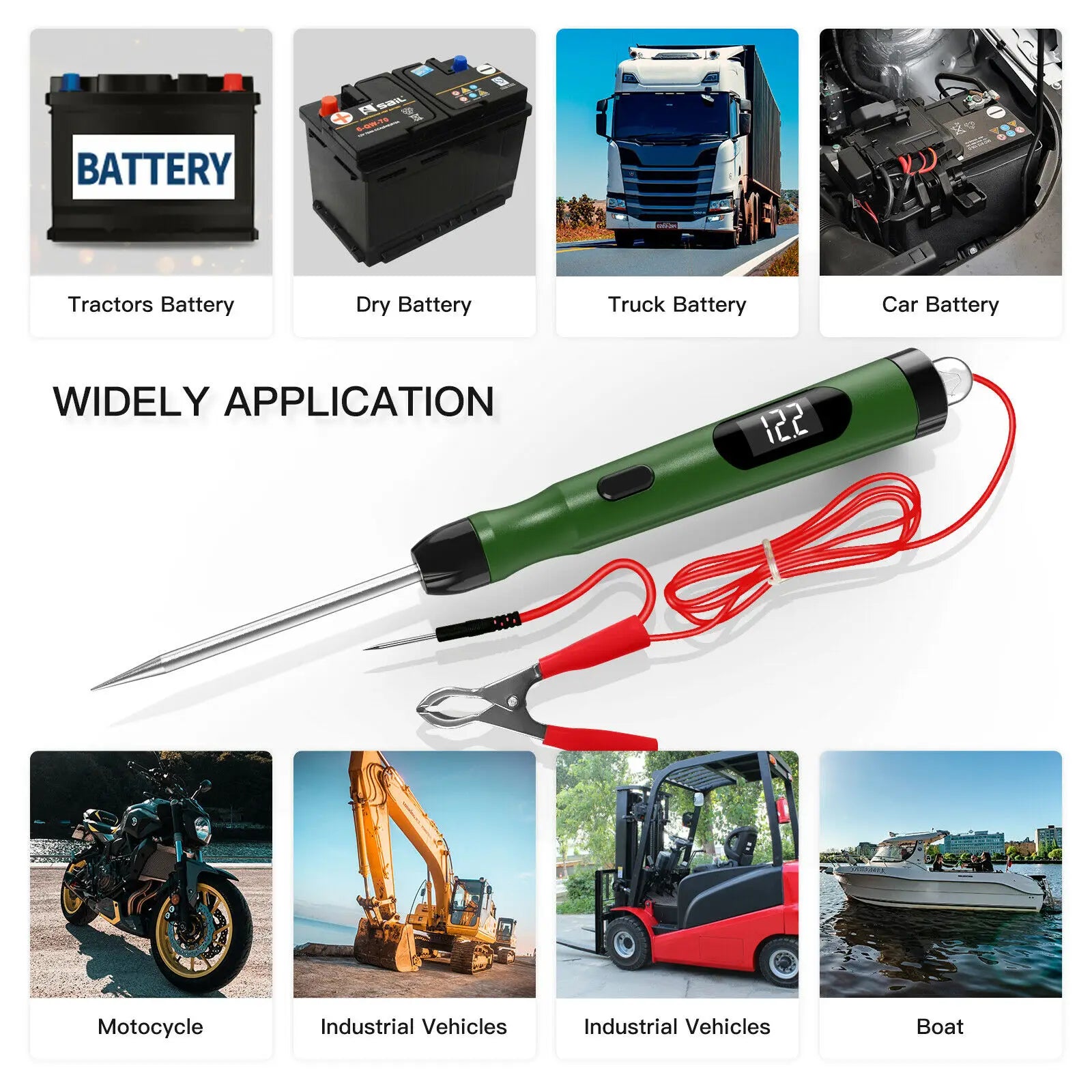 JDiag P50 Power Scan Probe Car Electrical Circuit Tester 5V-30V Digital Display Circuit Load Polarity  Test Pen Voltage Test Pen