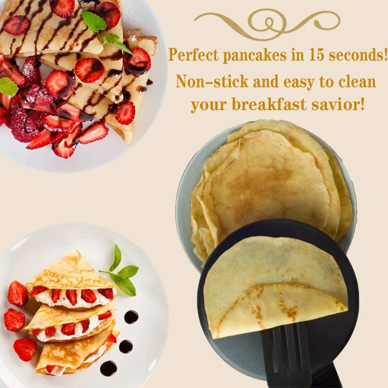 Cake Maker Machine Electric Crepe Maker Breakfast Pizza Baker Pancake Baking Pan Non-Stick Pan Chinese Spring Roll Cooking Pan