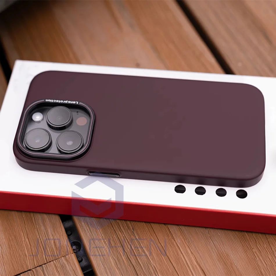 Retro Ultra Thin Matte Hard Case For iPhone Air 15 14 Plus 13 12 16 17 Pro Max Shockproof Slim Silky Skin Solid Color PC Cover