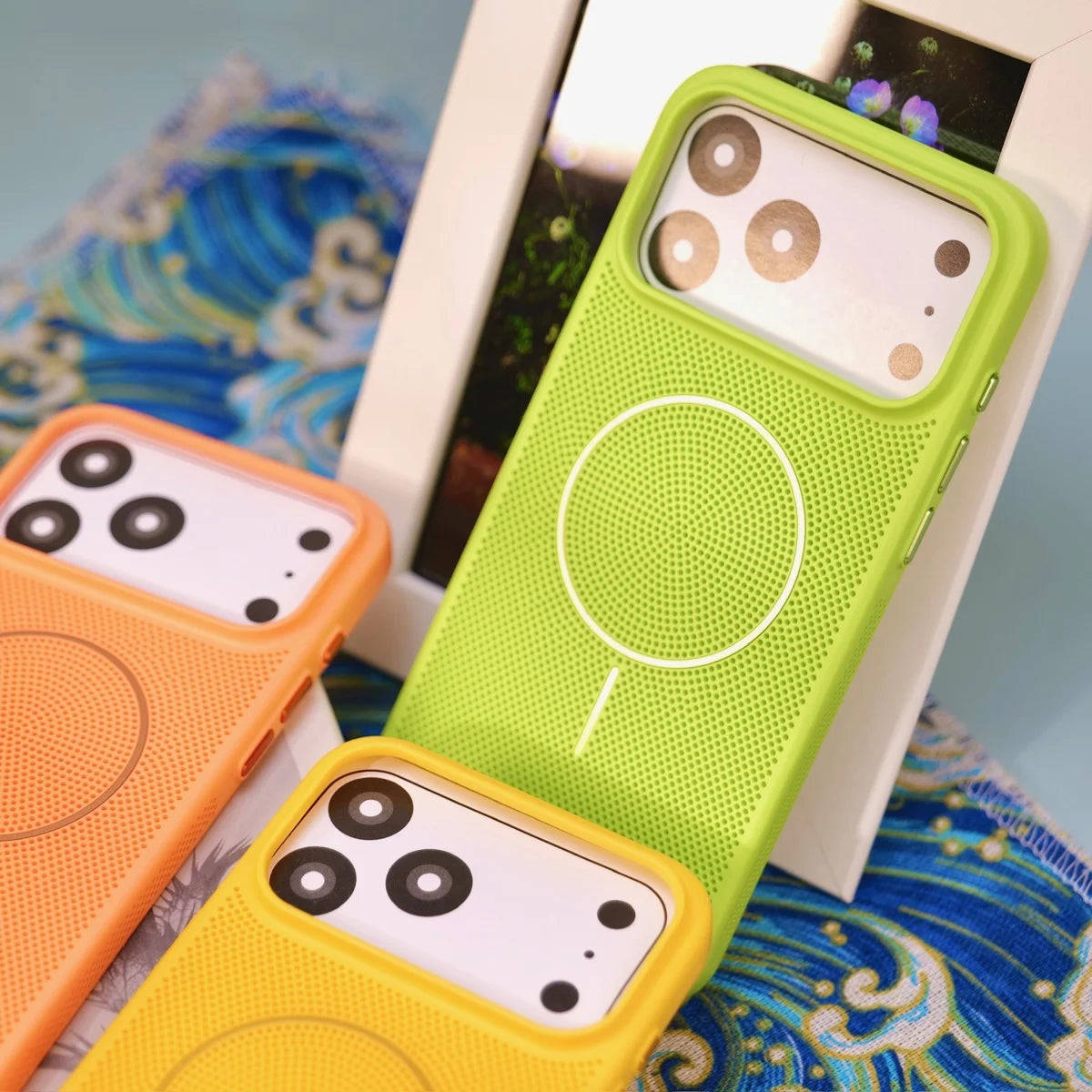 New Heat Dissipation Mesh For Magsafe Magnetic Phone Case For iPhone 17 Air 16 15 14 Plus 13 12 11 Pro Max Wireless Charge Cover
