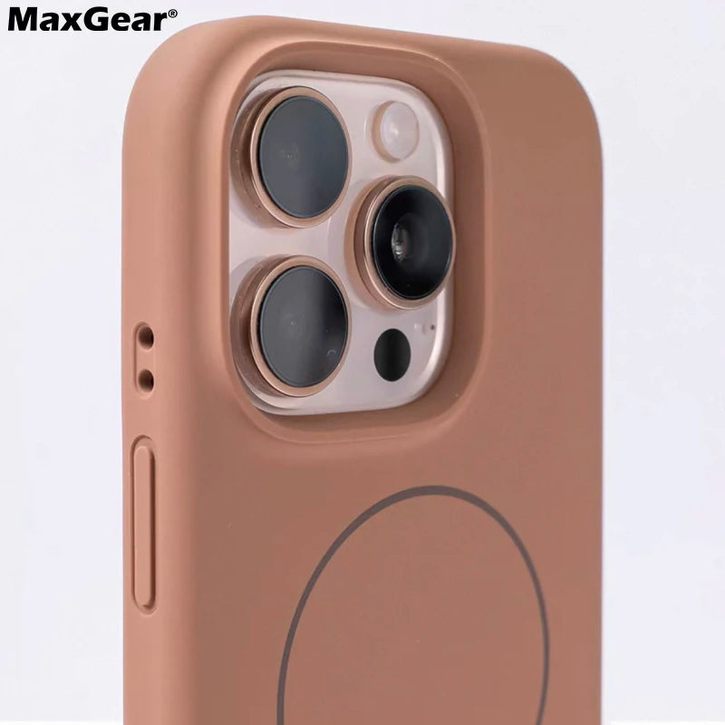 Original Silicone Matte Magnetic Case For iPhone 16 15 Plus 14 13 12 11 Pro Max For Magsafe Wireless Charging Soft Armor Cover