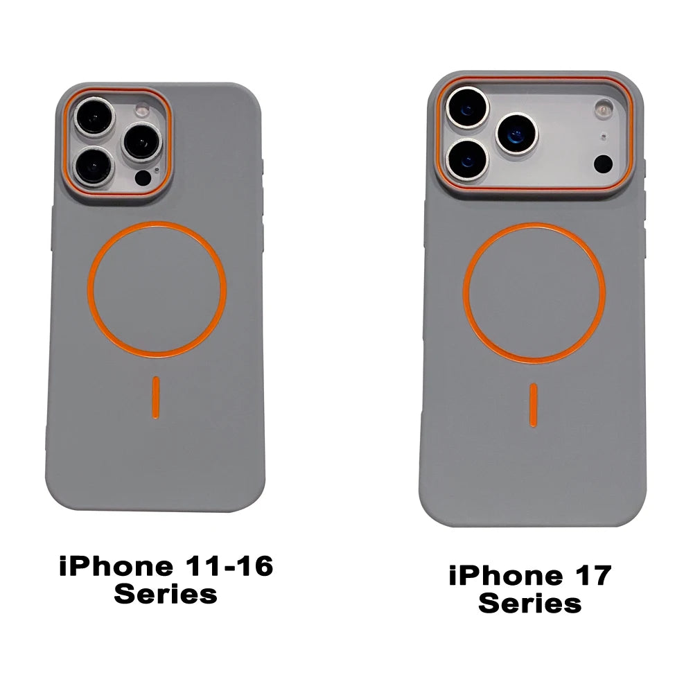 Luxury Magnetic Matte Soft Phone Case For iPhone 17 Pro Max Air 16 E 15 14 13 12 11 shockproof magsafe Wireless Charging Cover