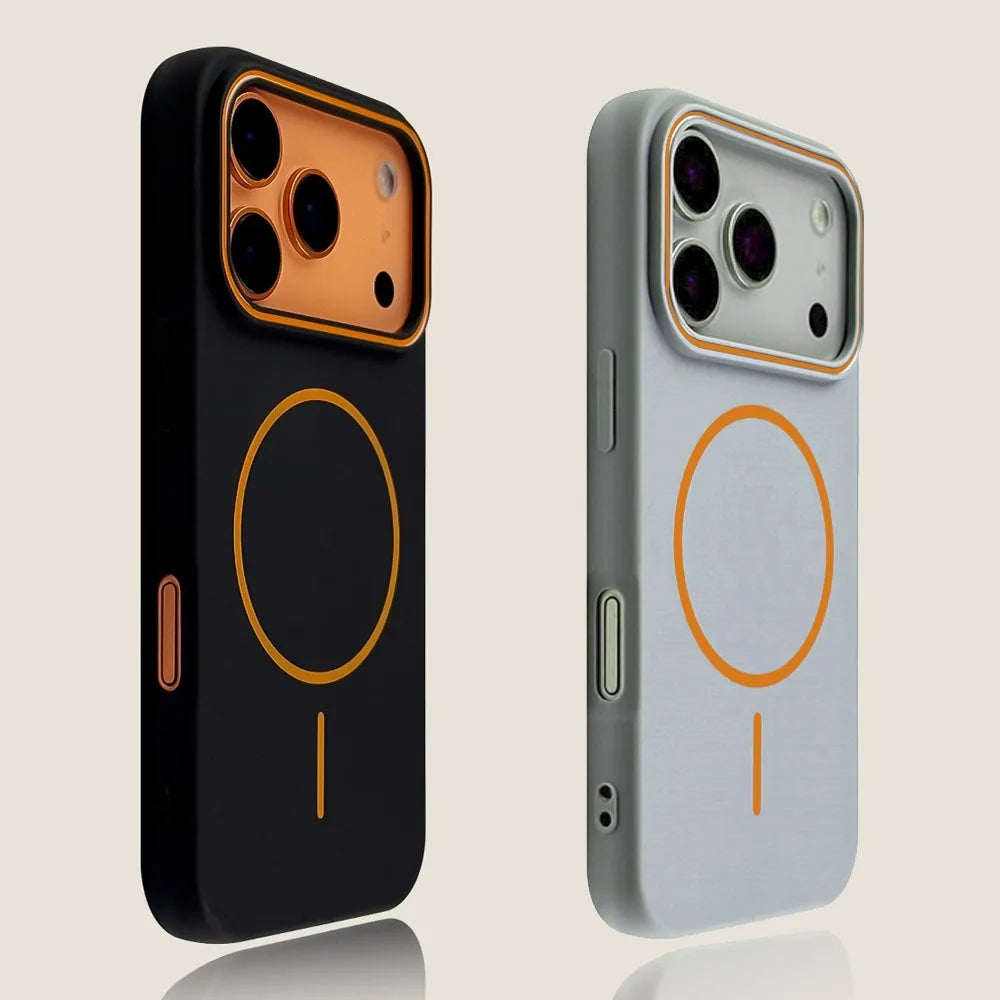 Luxury Magnetic Matte Soft Phone Case For iPhone 17 Pro Max Air 16 E 15 14 13 12 11 shockproof magsafe Wireless Charging Cover